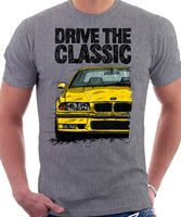 Drive The Classic BMW E36 M3. T-shirt in Heather Grey Colour
