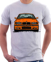 BMW E36 M3. T-shirt in White Colour