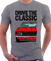Drive The Classic Chevrolet Camaro SS 1969. T-shirt in Heather Grey Color