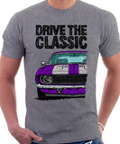 Drive The Classic Chevrolet Camaro SS 1969. T-shirt in Heather Grey Color