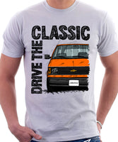 Drive The Classic Chevrolet Astro 1 Black Bumper. T-shirt in White Colour