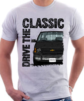 Drive The Classic Chevrolet Astro 1 Chrome Bumper. T-shirt in White Colour