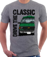 Drive The Classic Chevrolet Astro 1 Starcraft. T-shirt in Heather Grey Colour