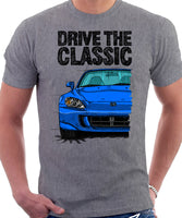 Drive The Classic Honda S2000 AP2. T-shirt in Heather Grey Color.