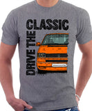 Drive The Classic VW Transporter T4 Late Model Colour Bumper . T-shirt in Heather Grey Colour