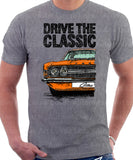 Drive The Classic Ford Cortina Mk3 Early Model GT. T-shirt in Heather Grey Colour