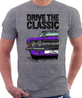 Drive The Classic Ford Cortina Mk3 Early Model GXL T-shirt in Heather Grey Colour