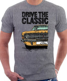 Drive The Classic Ford Cortina Mk3 Early Model XL and L. T-shirt in Heather Grey Colour