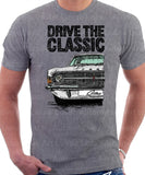 Drive The Classic Ford Cortina Mk3 Early Model XL and L. T-shirt in Heather Grey Colour