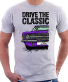 Drive The Classic Ford Cortina Mk3 Early Model XL and L. T-shirt in White Colour