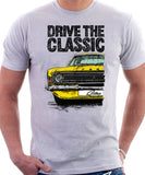 Drive The Classic Ford Cortina Mk3 Late Model L and Base. T-shirt in White Colour