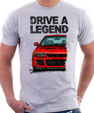Drive A Legend Mitsubishi Lancer Evolution 1&2. T-shirt in White Colour
