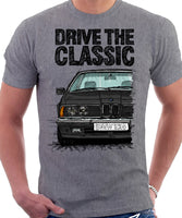 Drive The Classic BMW E24 Early Model. T-shirt in Heather Grey Colour