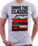 Drive The Classic BMW E24 Early Model. T-shirt in White Colour