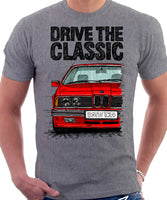 Drive The Classic BMW E24 Late Model. T-shirt in Heather Grey Colour
