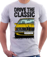 Drive The Classic BMW E24 Standard Early Model. T-shirt in White Colour