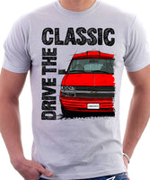Drive The Classic Chevrolet Astro 2 Starcraft Late Model. T-shirt in White Colour