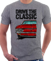 Drive The Classic Chevrolet Corvair 2nd Gen 1965. T-shirt in Heather Grey Color
