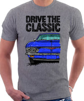 Drive The Classic Chevrolet Corvair 2nd Gen 1965. T-shirt in Heather Grey Color