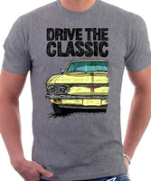 Drive The Classic Chevrolet Corvair 2nd Gen 1965. T-shirt in Heather Grey Color