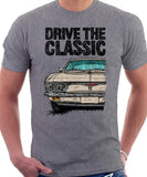 Drive The Classic Chevrolet Corvair 2nd Gen 1965. T-shirt in Heather Grey Color