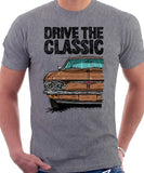 Drive The Classic Chevrolet Corvair 2nd Gen 1965. T-shirt in Heather Grey Color