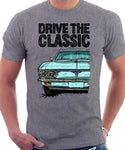 Drive The Classic Chevrolet Corvair 2nd Gen 1966. T-shirt in Heather Grey Color