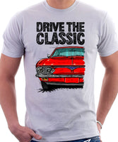 Drive The Classic Chevrolet Corvair 2nd Gen 1966. T-shirt in White Color