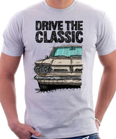 Drive The Classic Chevrolet Corvair 1st Gen 1962. T-shirt in White Color