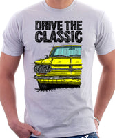 Drive The Classic Chevrolet Corvair 1st Gen 1964. T-shirt in White Color