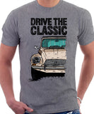 Drive The Classic Citroen Dyane Early Model (Black Roof). T-shirt in Heather Grey Colour