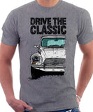 Drive The Classic Citroen Dyane Early Model. T-shirt in Heather Grey Colour