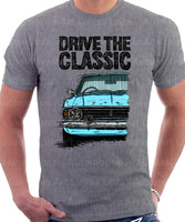 Drive The Classic Ford Cortina Mk2 Bumper Halogen. T-shirt in Heather Grey Colour