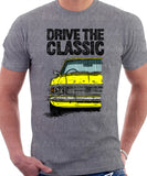 Drive The Classic Ford Cortina Mk2 Chrome Grille. T-shirt in Heather Grey Colour