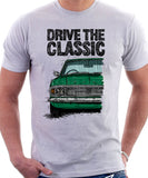 Drive The Classic Ford Cortina Mk2 Chrome Grille. T-shirt in White Colour