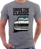 Drive The Classic Ford Cortina Mk2 Grille Halogen. T-shirt in Heather Grey Colour