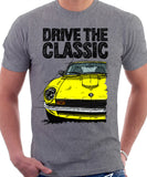 Drive The Classic Datsun 260Z/280Z. T-shirt in Heather Grey Colour
