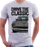 Drive The Classic Datsun 260Z/280Z. T-shirt in White Colour