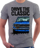 Drive The Classic Datsun 510/1600 Grille Version 1. T-shirt in Heather Grey Colour
