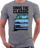 Drive The Classic Fiat Cinquecento Sporting. T-shirt in Heather Grey Colour