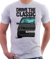 Drive The Classic Fiat Cinquecento Sporting. T-shirt in White Colour