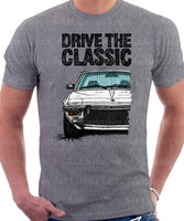 Drive The Classic Fiat X1/9 Early Model. T-shirt in Heather Grey Colour
