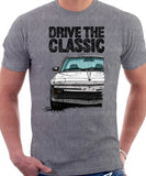 Drive The Classic Fiat X1/9 Late Model Black Splitter. T-shirt in Heather Grey Colour