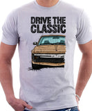 Drive The Classic Fiat X1/9 Late Model Colour Splitter. T-shirt in White Colour