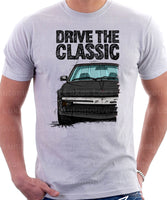 Drive The Classic Fiat X1/9 Late Model Colour Splitter. T-shirt in White Colour