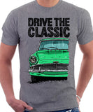 Drive The Classic Ford Anglia 105E. T-shirt in Heather Grey Colour