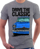 Drive The Classic Ford Anglia 105E. T-shirt in Heather Grey Colour