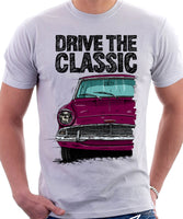 Drive The Classic Ford Anglia 105E. T-shirt in White Colour