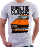 Drive The Classic Ford Capri Mk2. T-shirt in White Colour