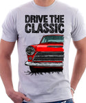 Drive The Classic Ford Cortina Mk1 Early Model. T-shirt in White Colour